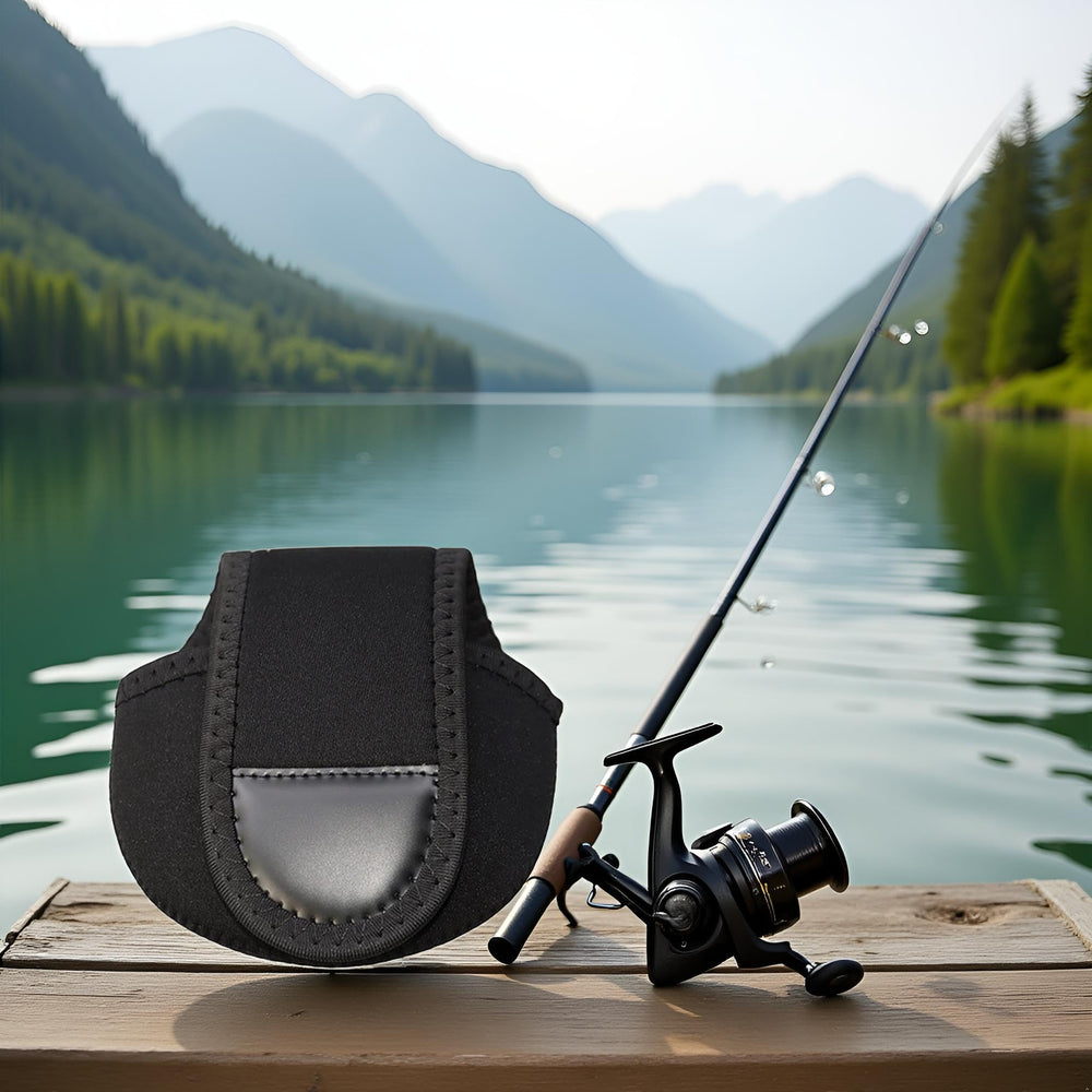 Protective black reel cover for 100/150 series reels, snug fit