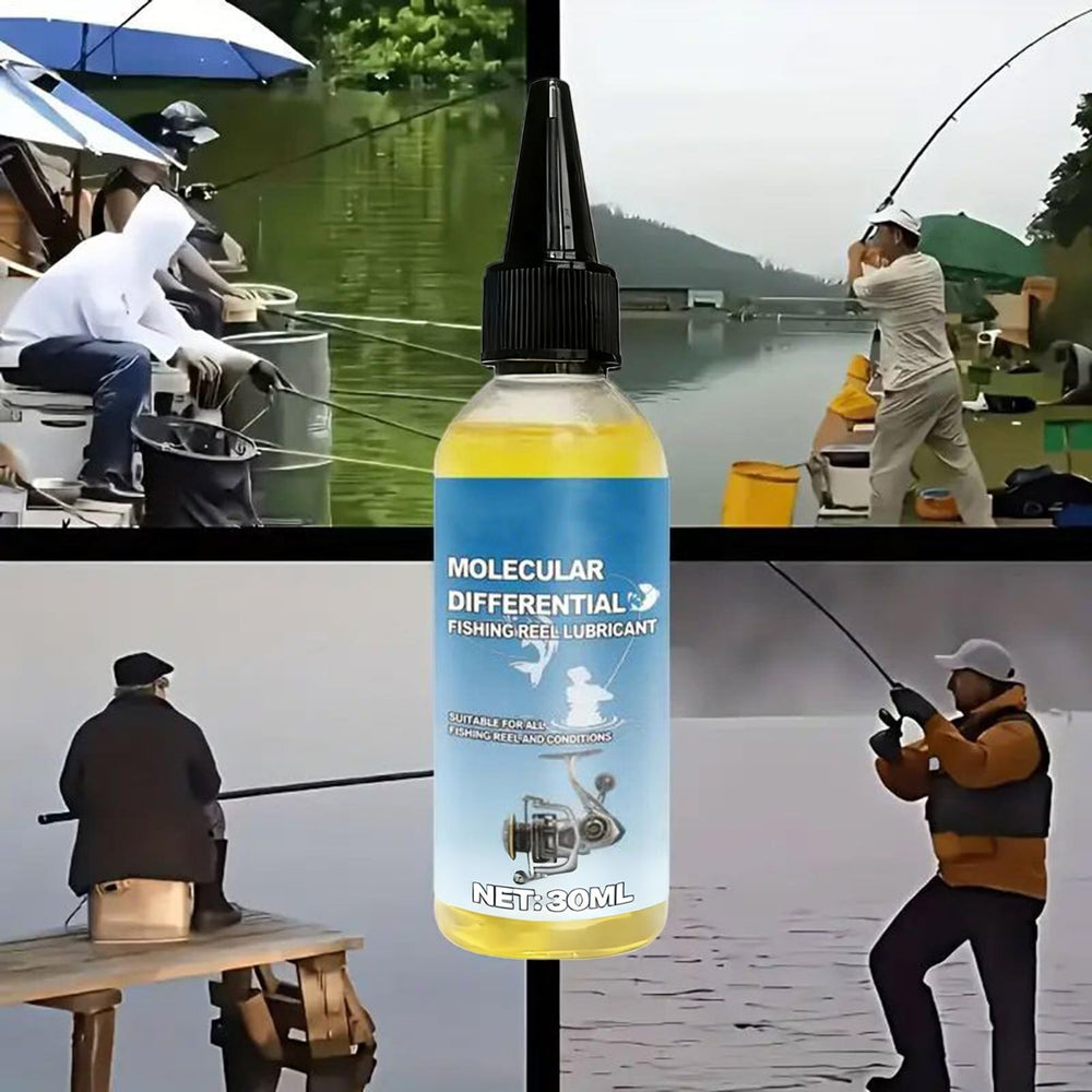 Reel Grease bottle cap secured to prevent spills