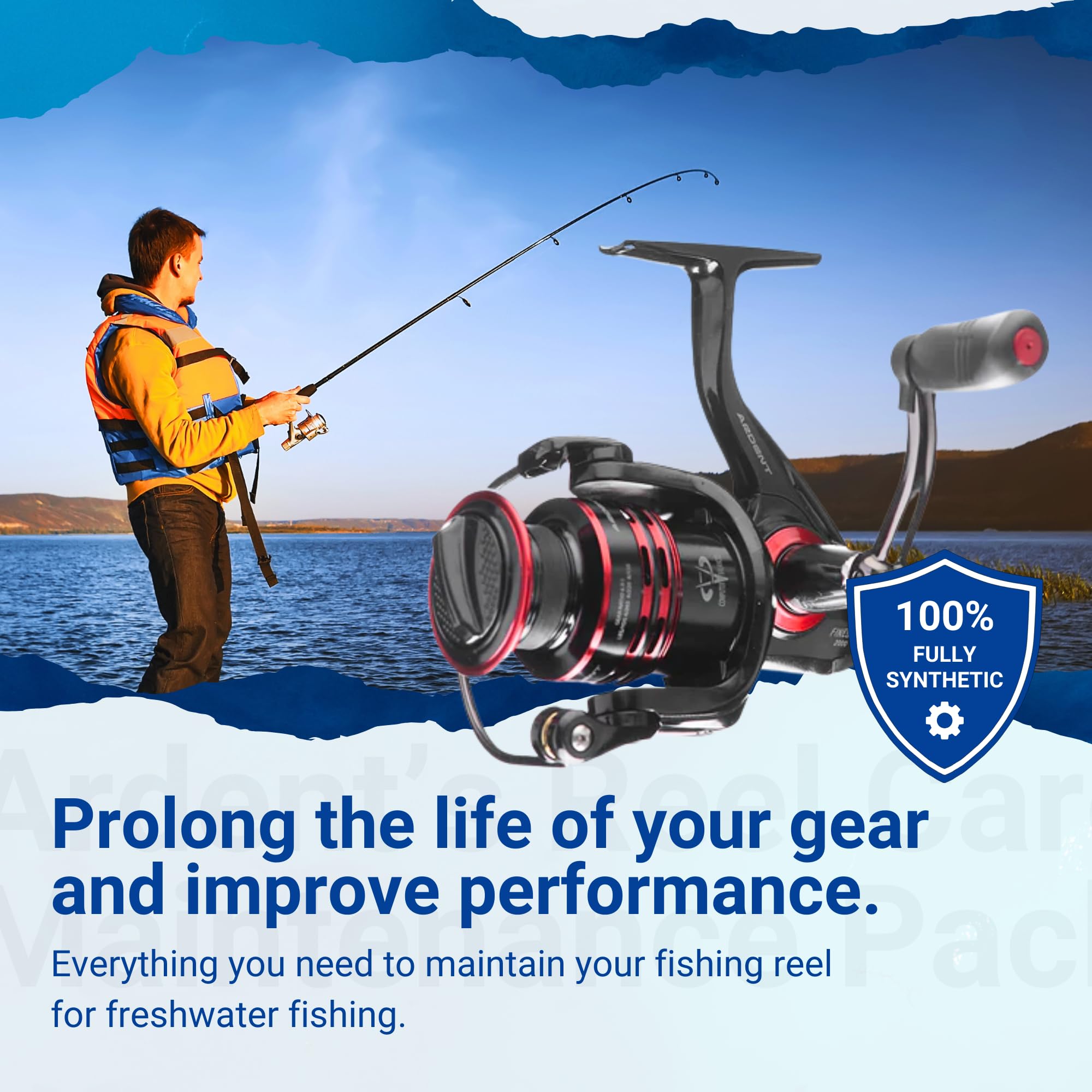 Reel Kleen Cleaner bottle for deep cleaning fishing reels