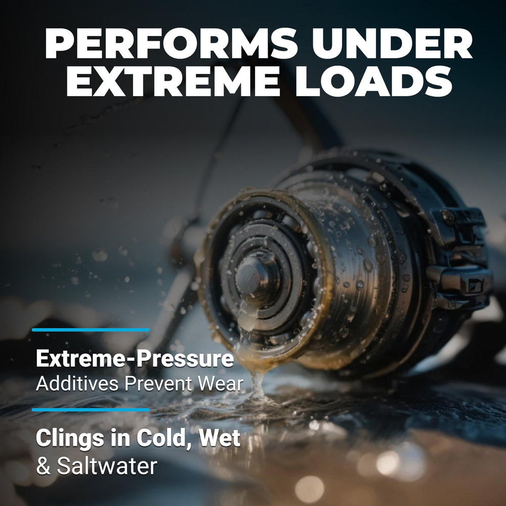 ReelX Grease applied to bearing area for targeted wear protection.