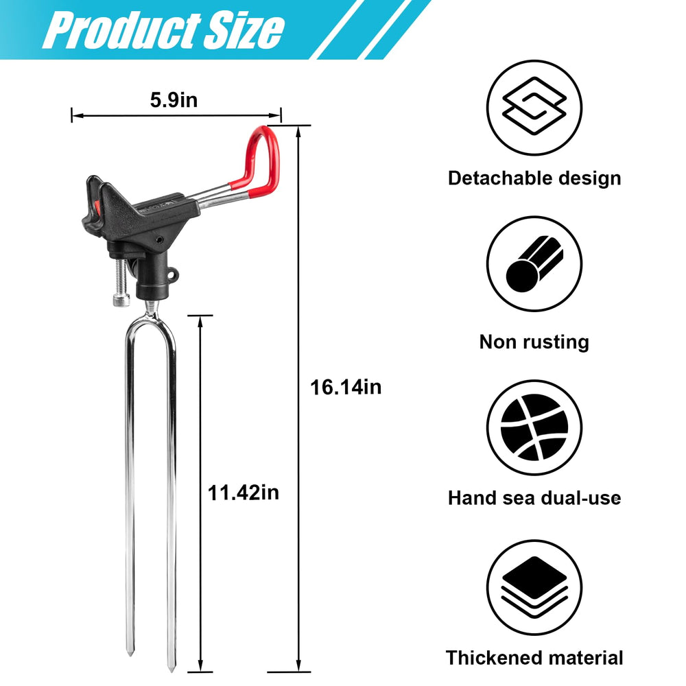 Reinforced nylon construction for strong, rust-resistant rod holders