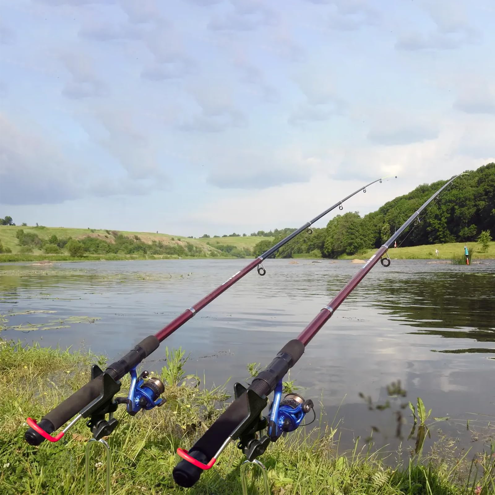 Two-pack ReeMoo rod holders ideal for lake, river, or beach fishing