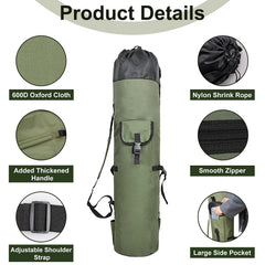 Inside of ReeMoo rod bag showing large interior compartment