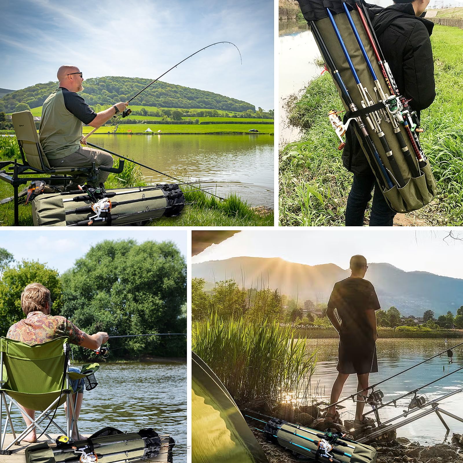 Dimensions of ReeMoo fishing rod bag: 48.4 x 13.4 inches