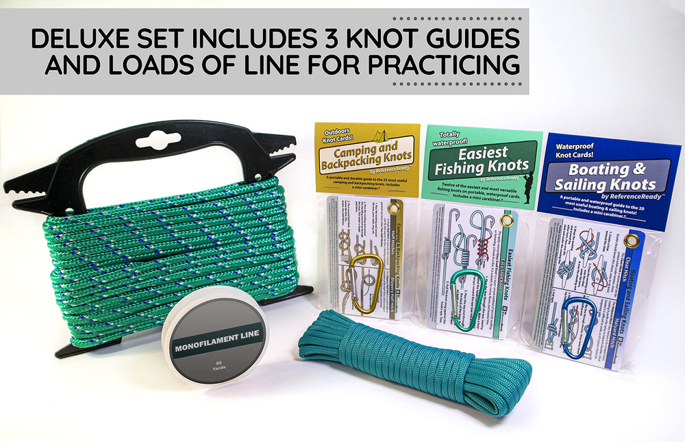 ReferenceReady Deluxe Knot Tying Kit paracord coil highlights versatile cord for outdoor repairs