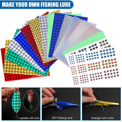 Reflective lure stickers with fish scale finish