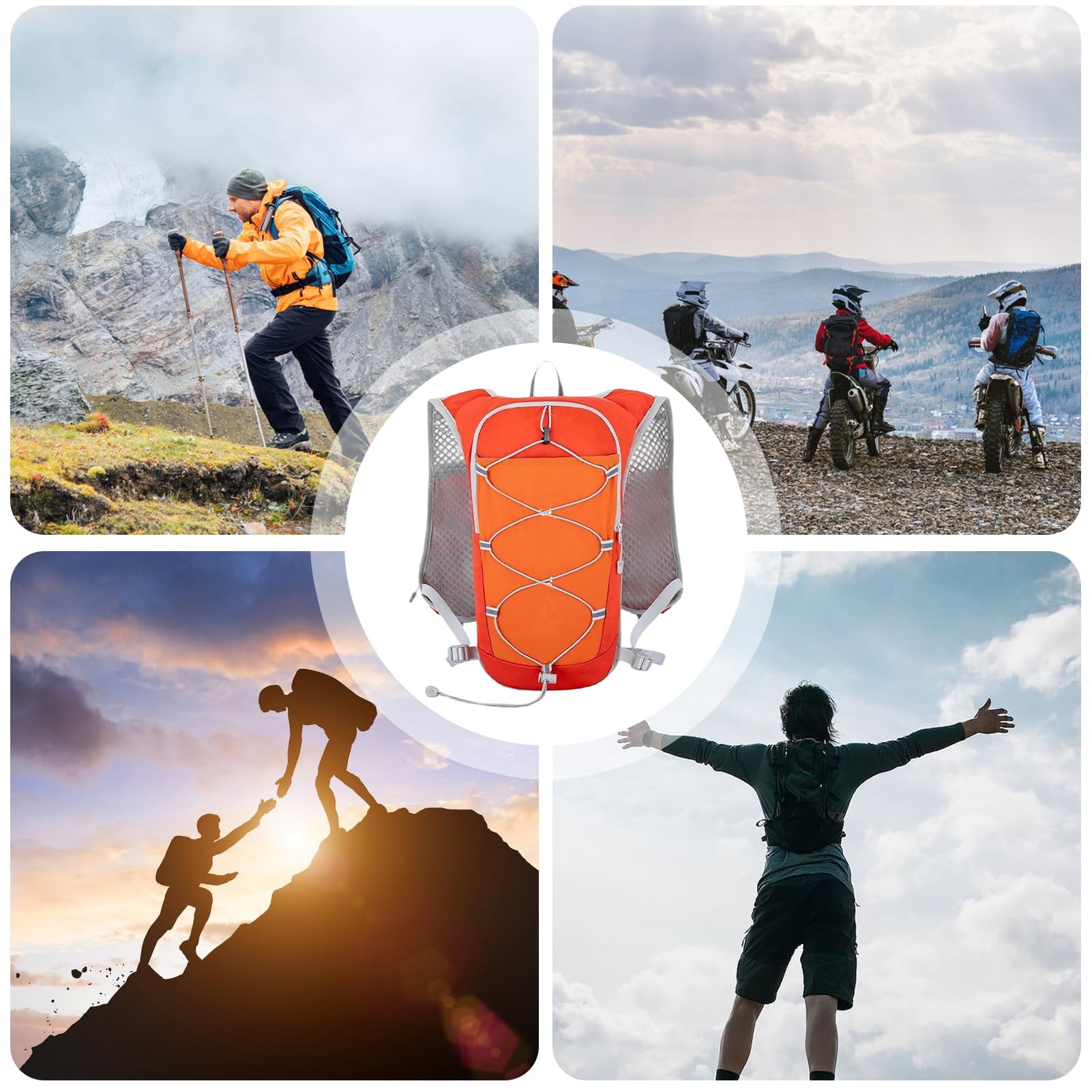 Reflective Running Vest with adjustable waist straps for secure, personalized fit.