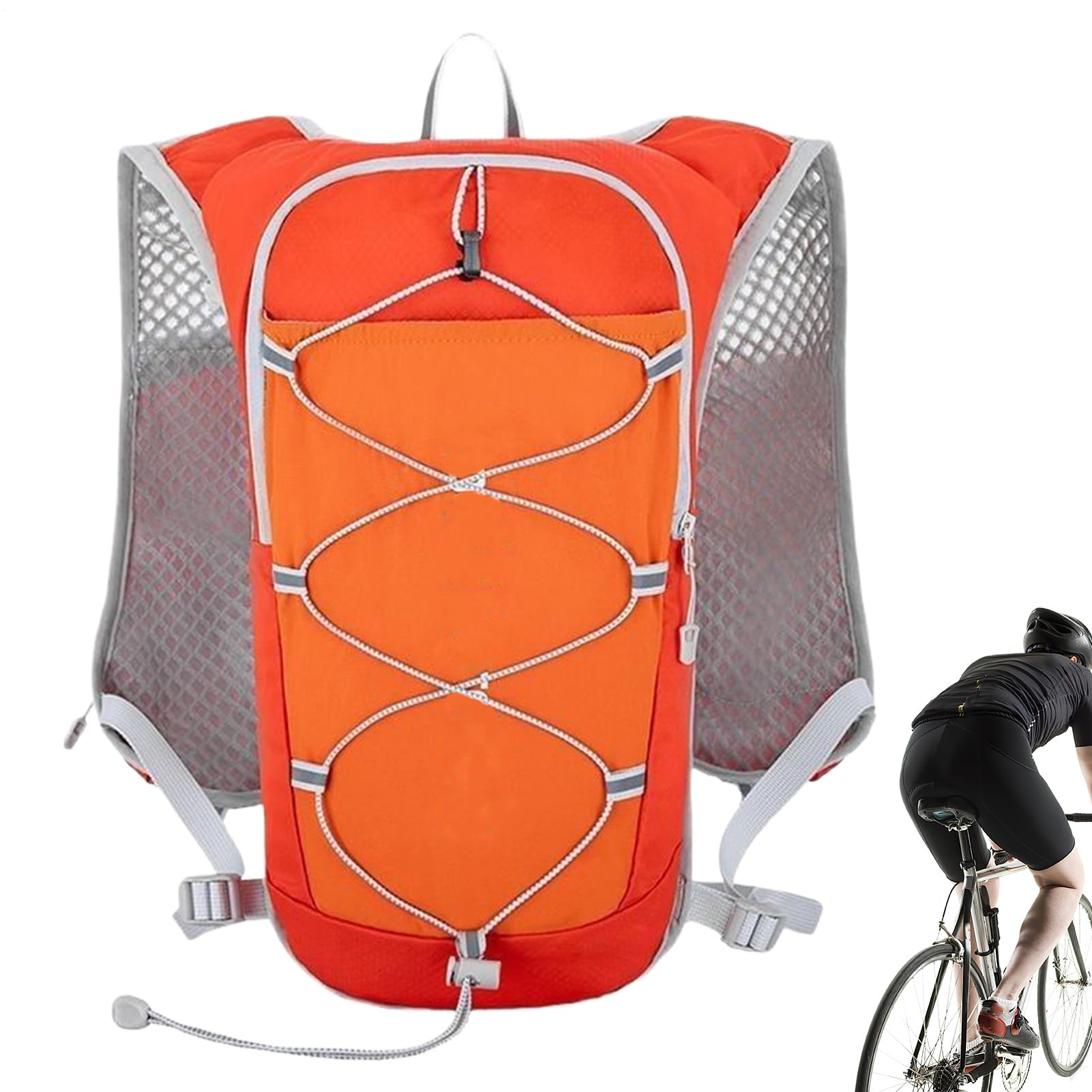 Reflective Running Vest with ergonomic fit to reduce bounce during runs.