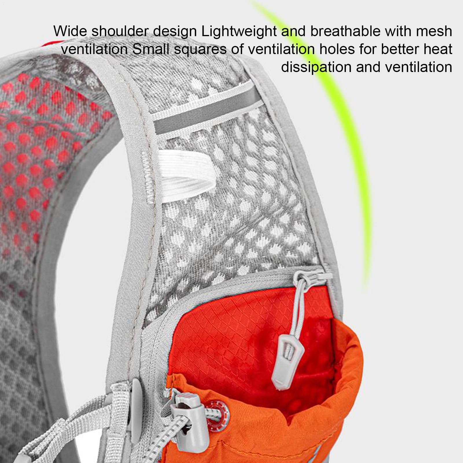 Reflective Running Vest with multiple pockets to store essentials on the go.
