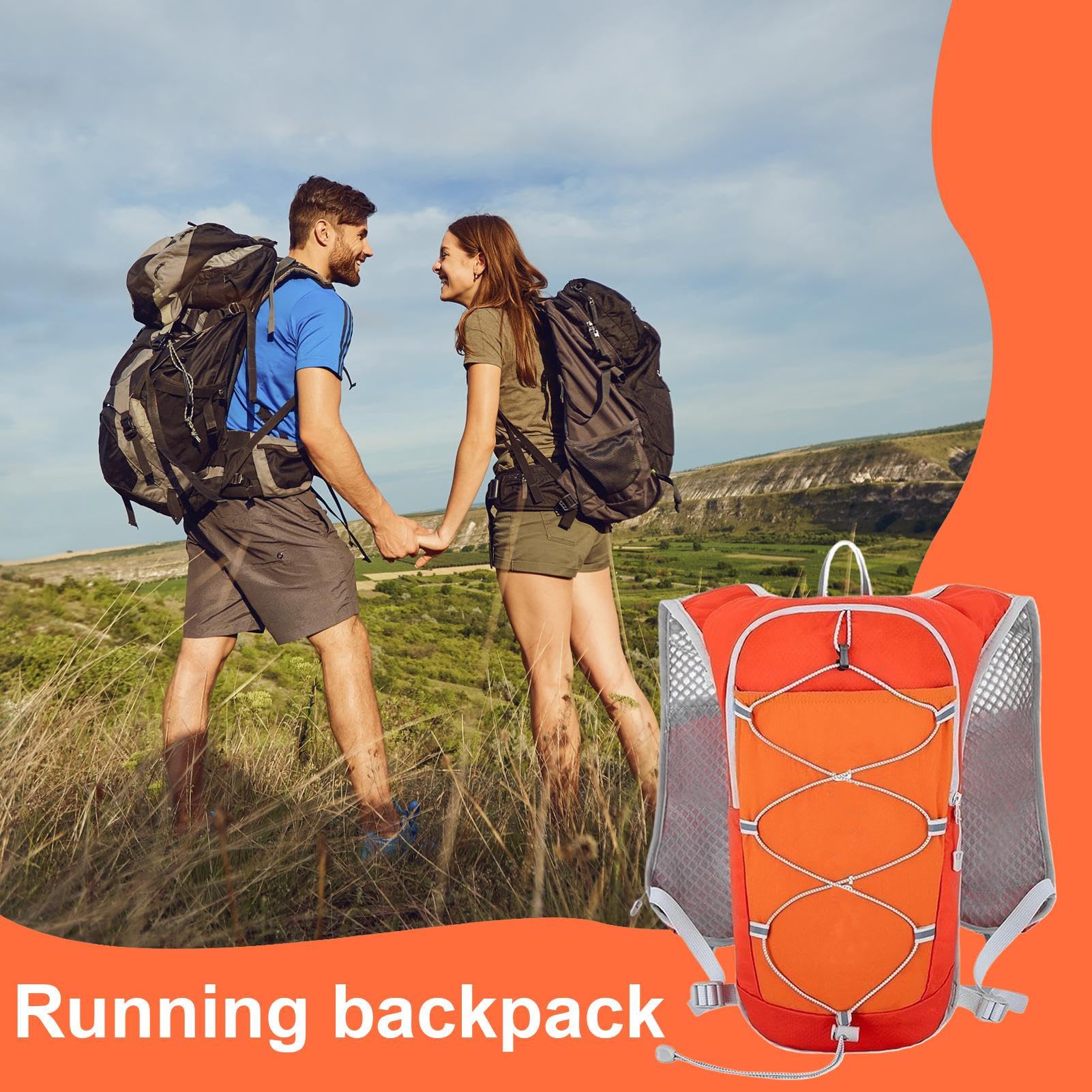 Reflective Running Vest including a built-in whistle for signaling during activity.