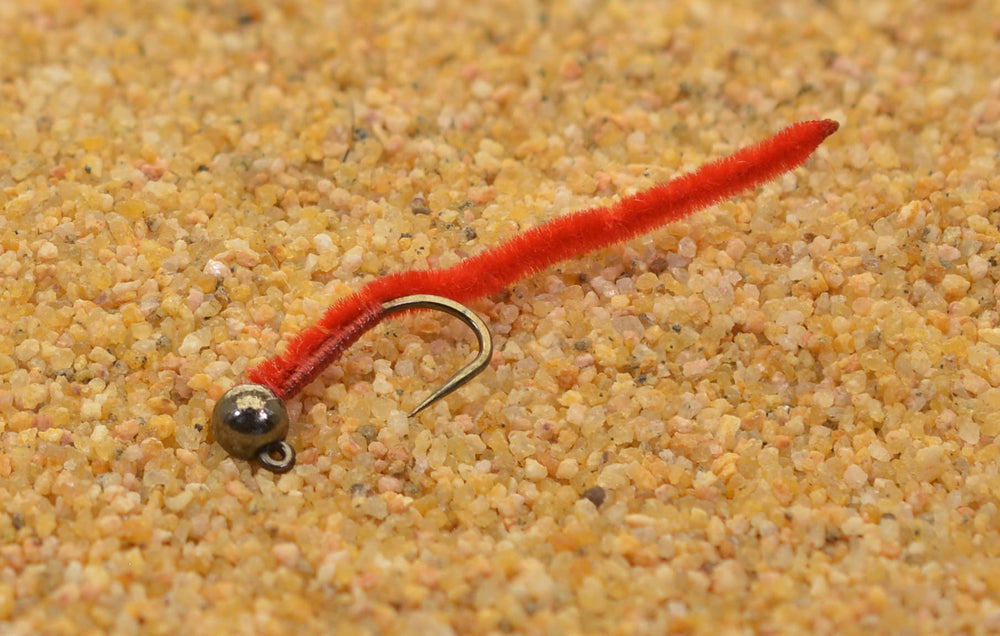 Region Fishing 6 Flies Tungsten Bead San Juan Worm Jig Head to lure trout