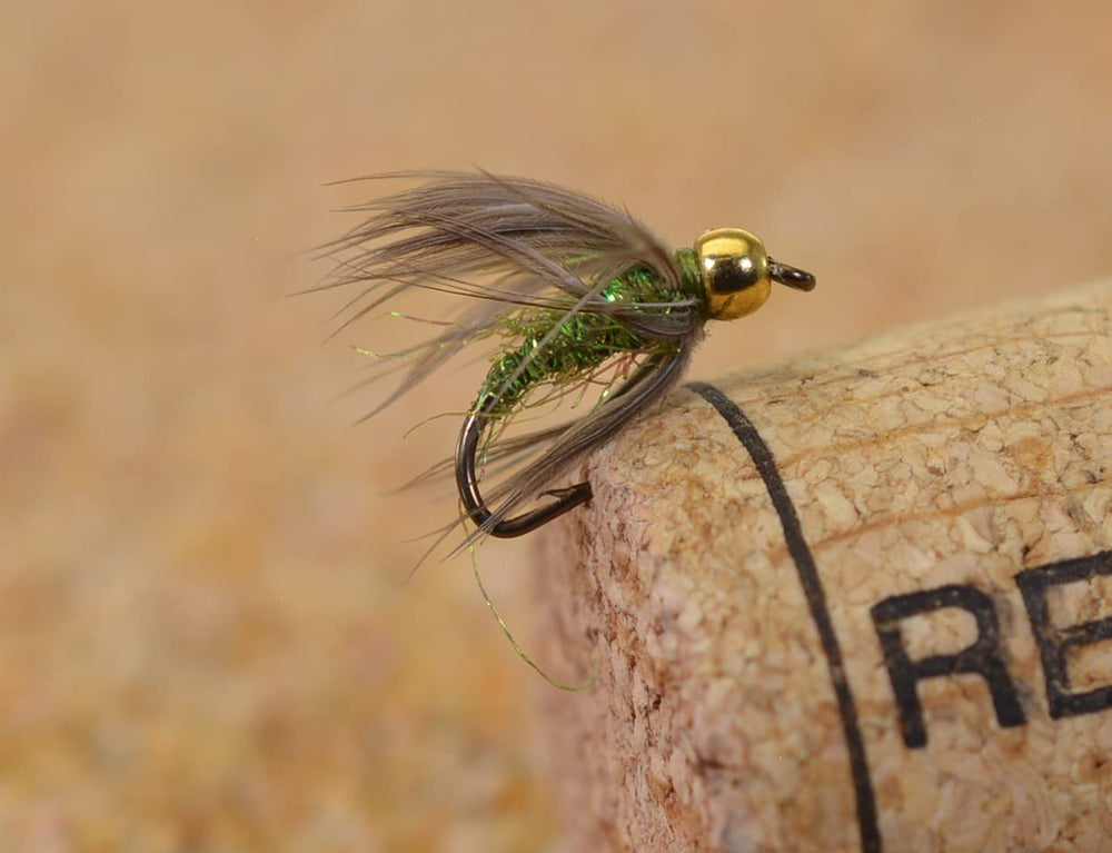 Region Fishing beadhead caddis pupa flies on Mustad hooks for versatile trout nymph fishing