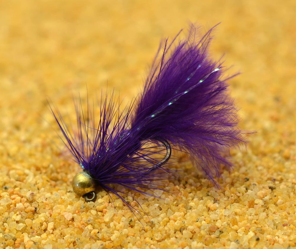 Region Fishing black Woolly Bugger close-up for high-contrast presentation