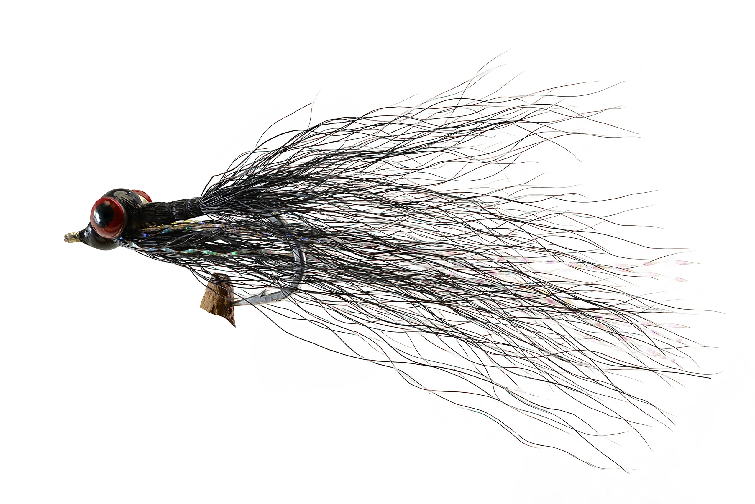 Region Fishing Clouser Minnow Black with Duratin hook, durable for saltwater use