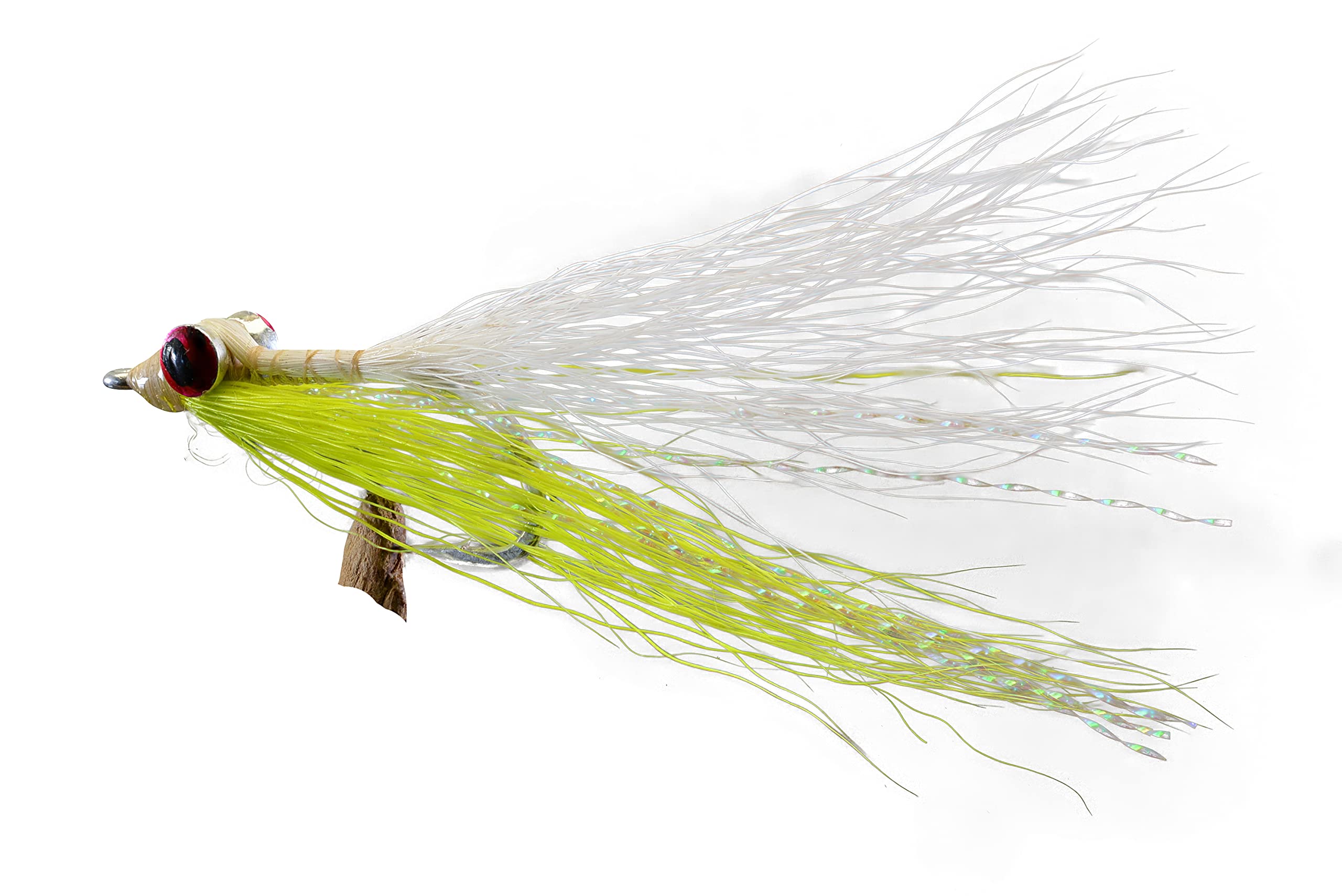 Region Fishing Clouser Minnow Chartreuse on Mustad Duratin hook, a versatile baitfish pattern for many species