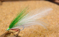 Region Fishing Deceiver on Mustad Duratin Hook 2 with green and white red-throat for saltwater use