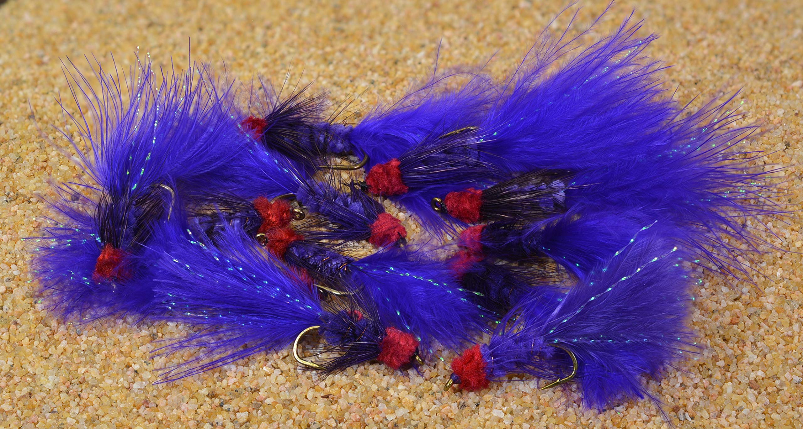 Region Fishing Egg Sucking Leech Fly purple assortment on Mustad hook—top trout streamer option.