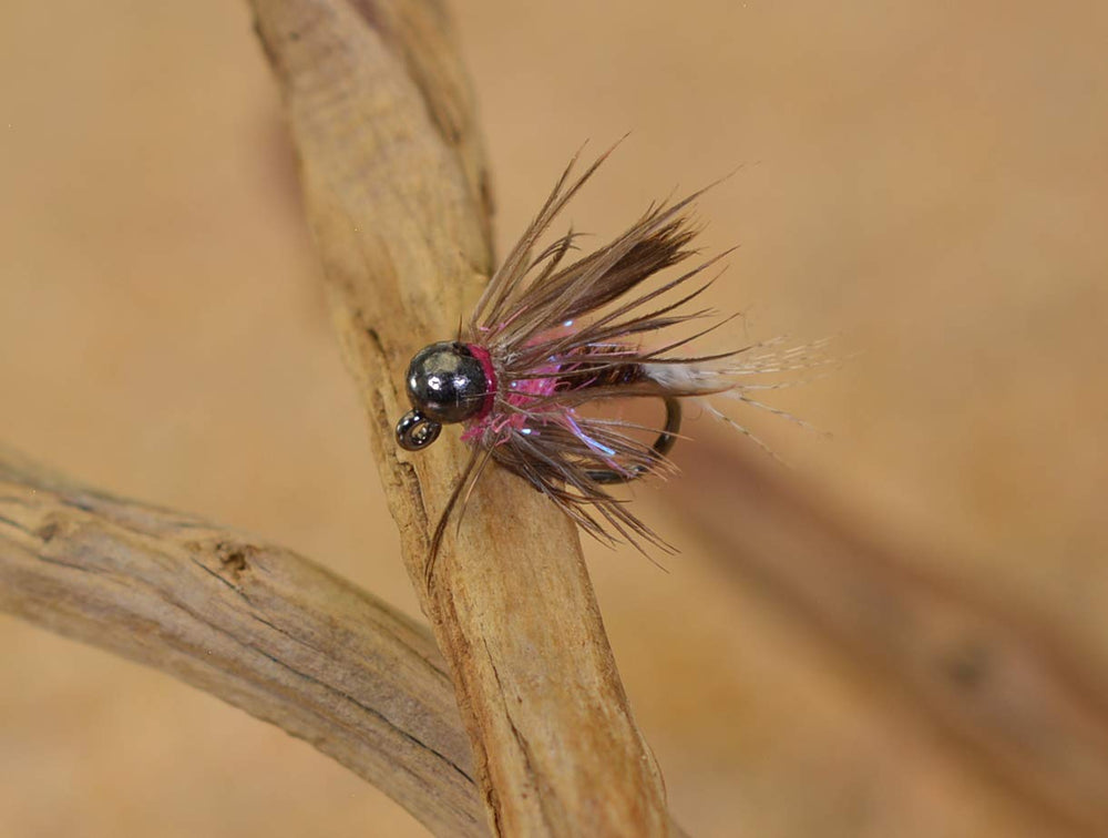 Region Fishing Frenchie jig fly in water demonstrates effective nymphing action