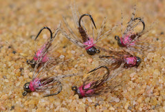 Region Fishing Euro Nymph Frenchie Jig Fly on Jig Hook delivers snag resistance and better hookups.