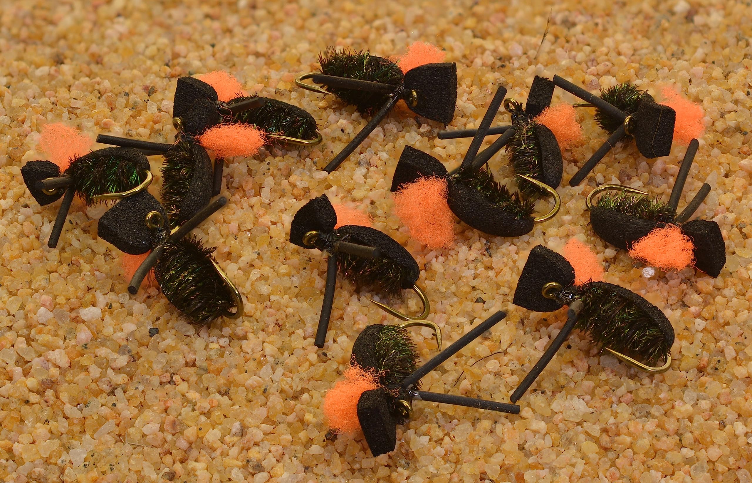 Region Fishing foam beetle close-up showing buoyant foam body supports surface fishing and easy detection.