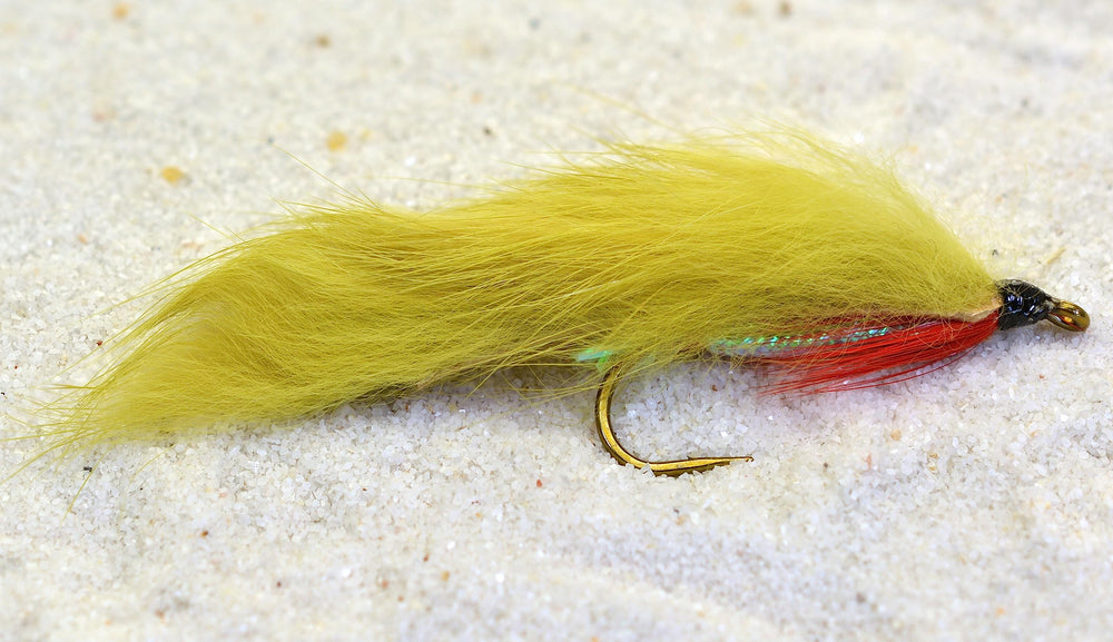 Region Fishing Olive Zonker Streamer body with weighted profile for deep retrieves.