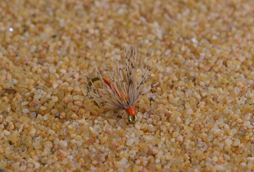 Region Fishing Orange Partridge Nymph Soft Hackle assortment, four flies per hook size for versatile fishing.