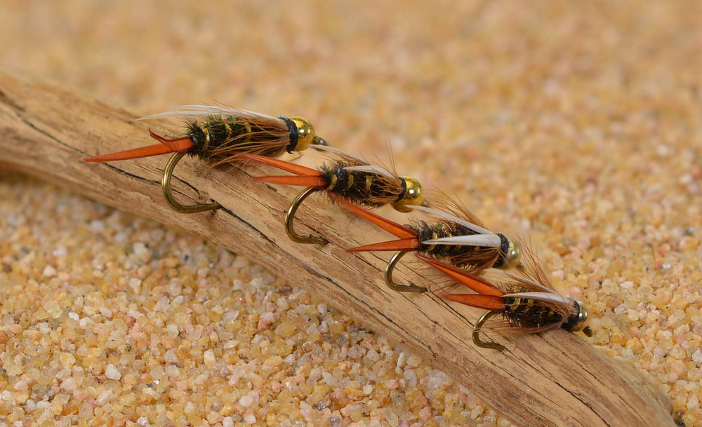 Region Fishing Prince Nymph hand-tied craftsmanship on vise