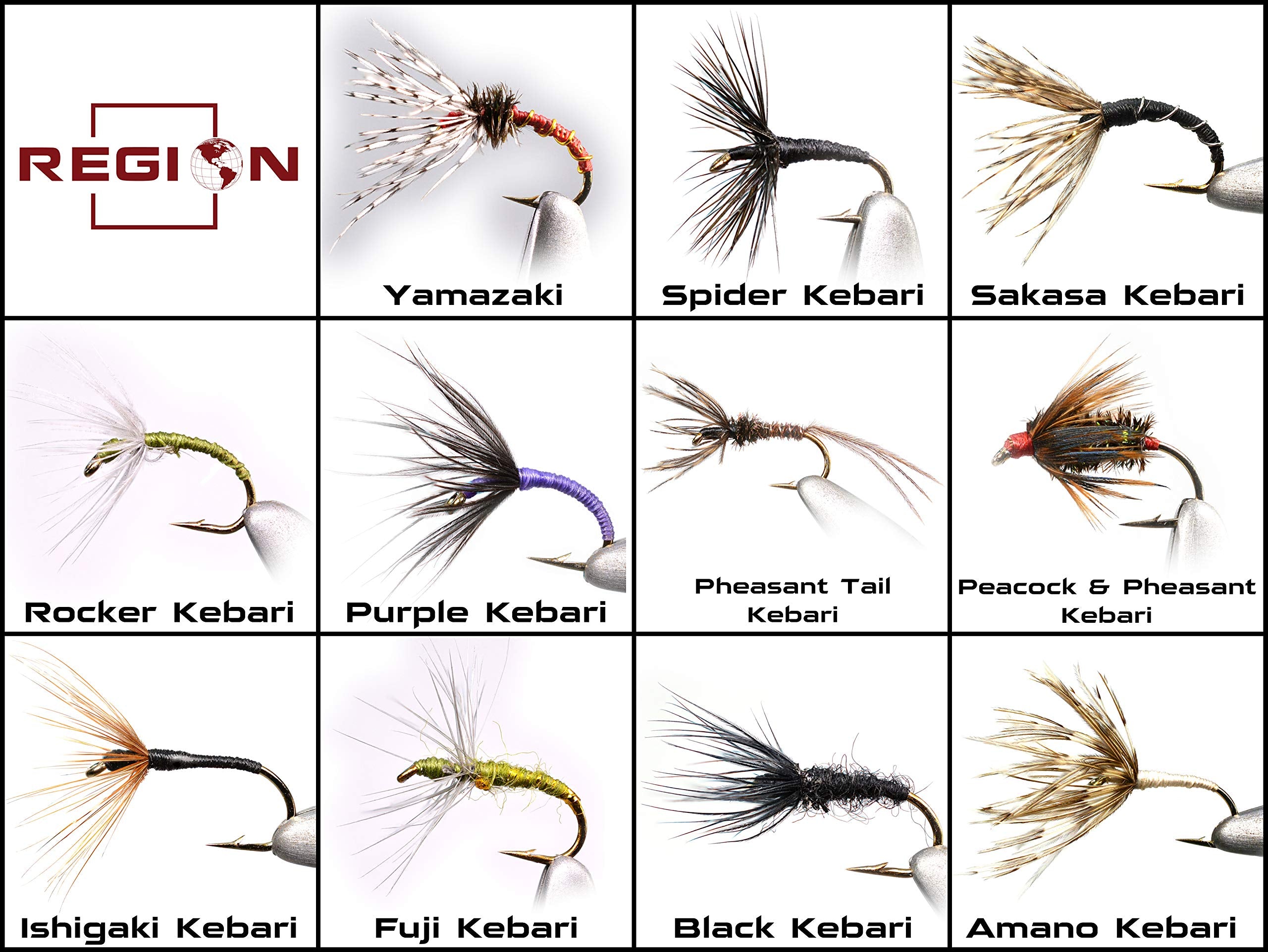 Region Fishing Purple Kebari 12 flies ideal for varied streams