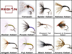 Region Fishing Purple Kebari 12 flies ideal for varied streams