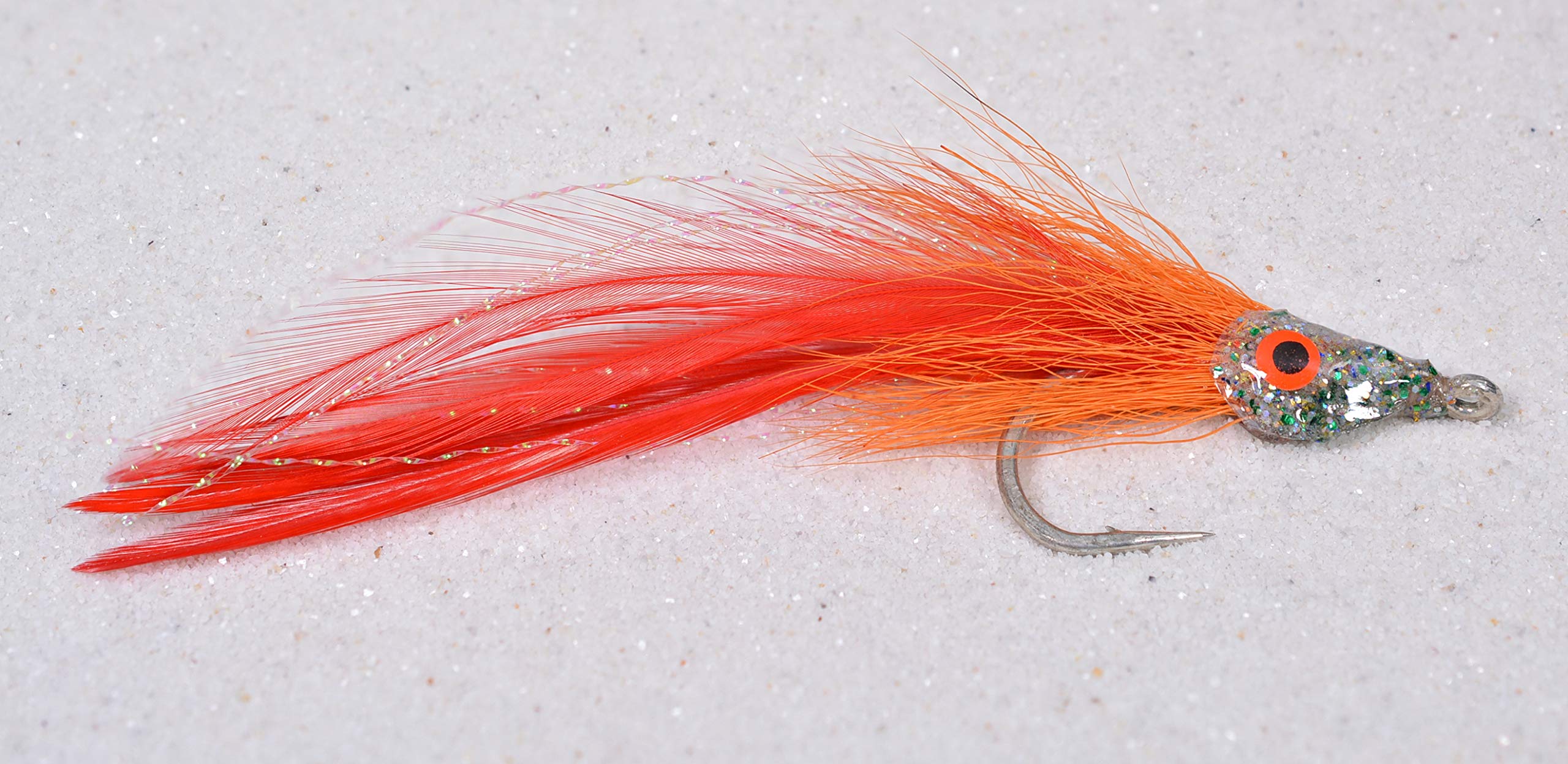 Region Fishing Red/Orange Racer tarpon saltwater streamer fly for versatile saltwater action.