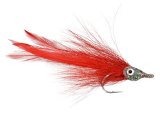 Region Fishing Red Racer Tarpon Saltwater Streamer Fly, wounded-baitfish look for redfish and tarpon