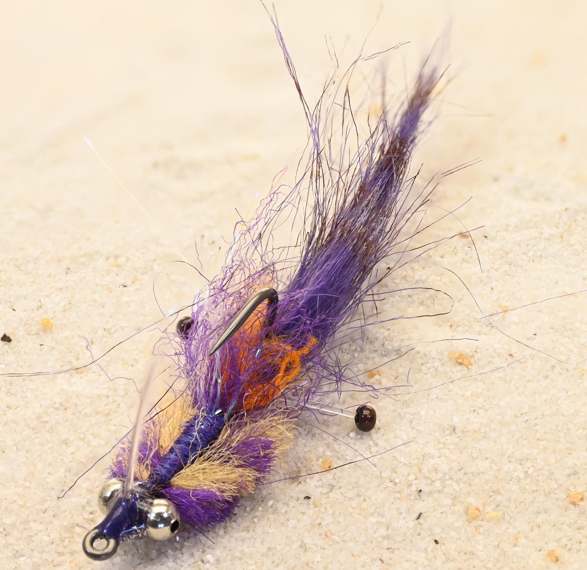 Region Fishing Redfish Crack Fly on purple pattern, ideal for shallow-water Redfish on flats