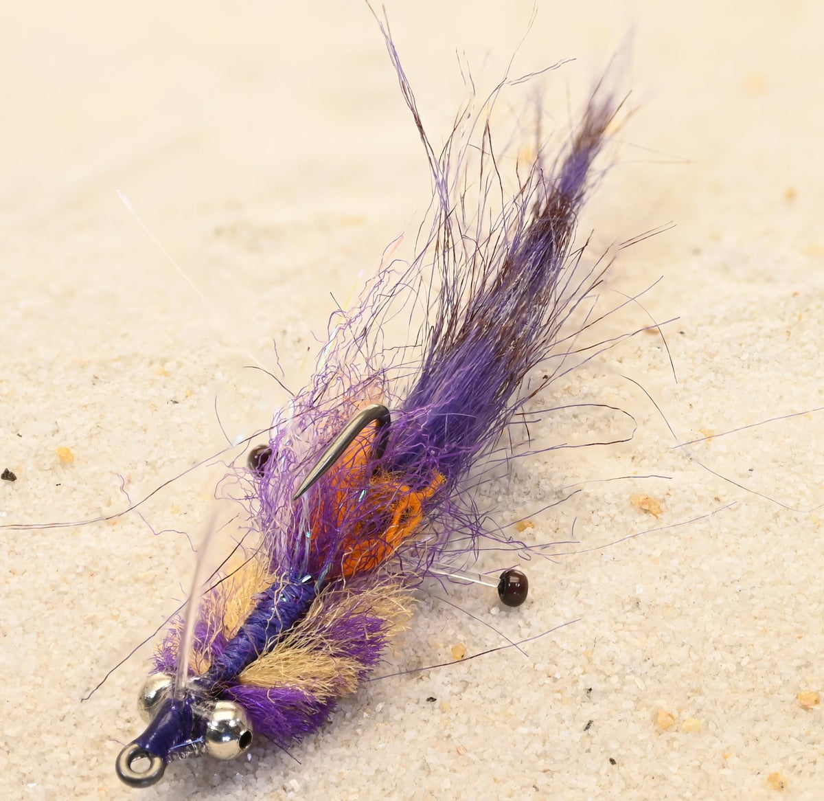 Region Fishing Redfish Crack Fly on purple pattern, ideal for shallow-water Redfish on flats