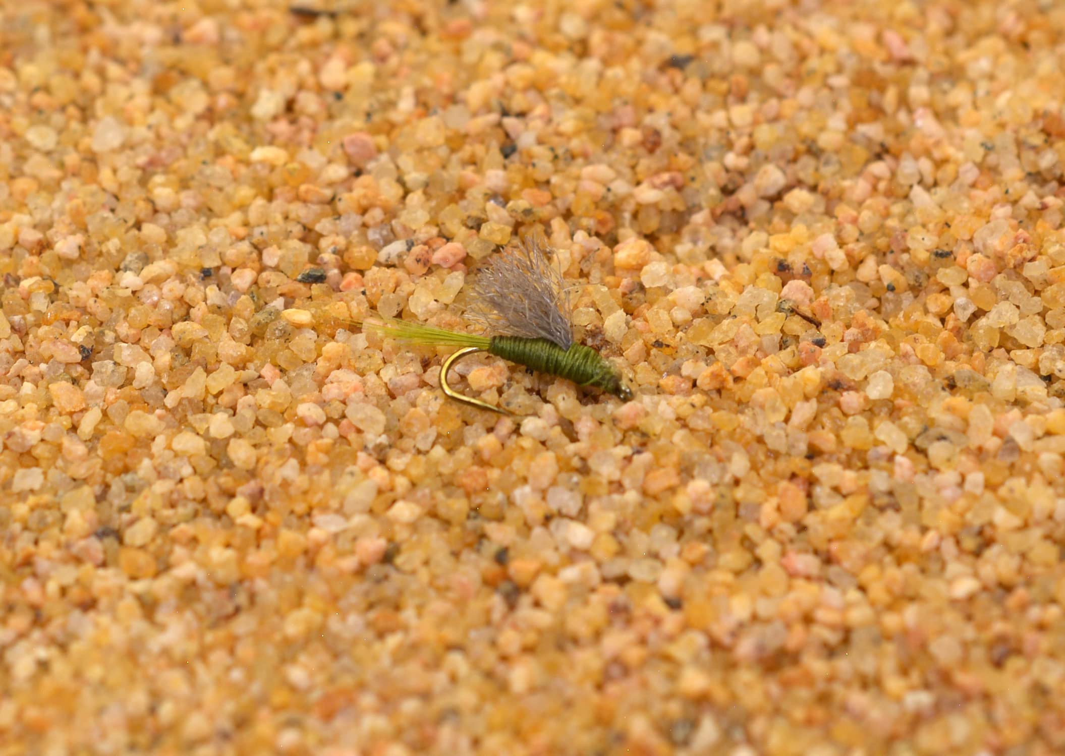 Region Fishing RS2 Olive Emerger Nymph Fly close-up for reliable nymphing.