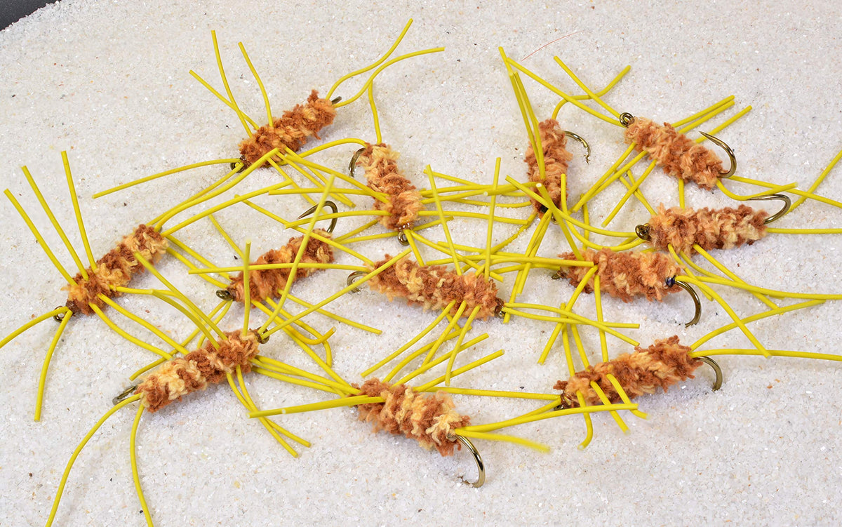 Region Fishing Rubber Legs Stone Fly Nymph pattern with yellow legs for lifelike movement in rivers