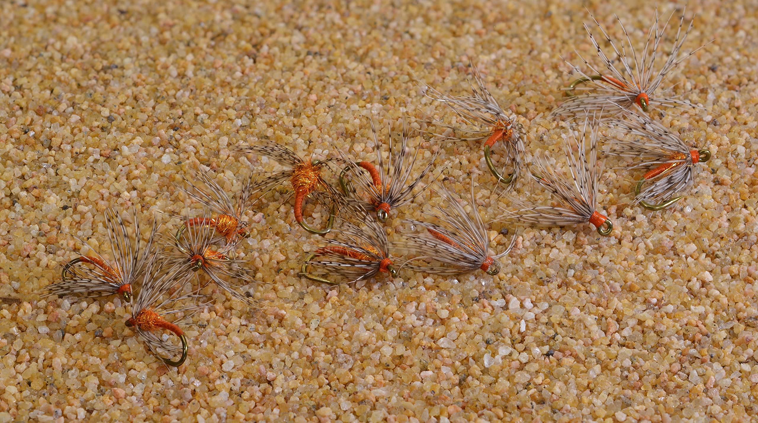 Region Fishing Soft Hackle flies show natural movement in water for nymphing.
