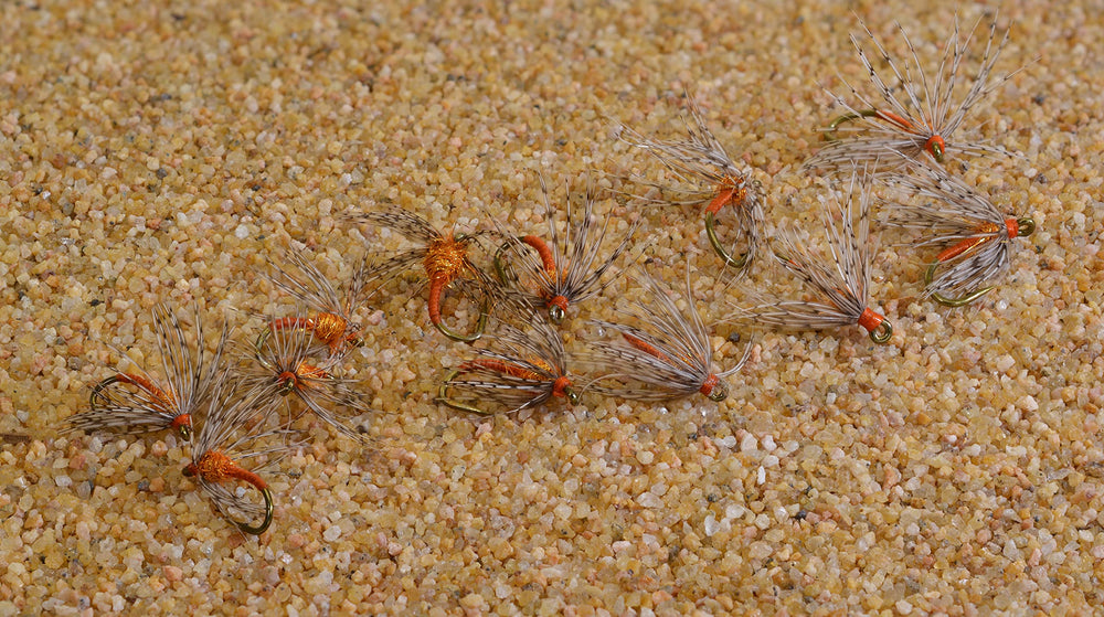 Region Fishing Soft Hackle flies show natural movement in water for nymphing.