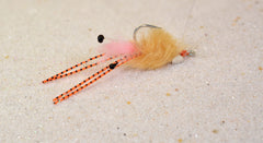 Region Fishing Spawning Shrimp Flies with Mustad Duratin hooks and lead eyes, for deep saltwater presentations.
