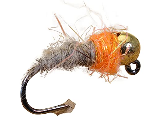 Region Fishing tungsten bead head hare’s ear jig fly in action, optimized sink rate for trout