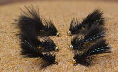 Region Fishing tungsten bead head micro woolly bugger jig head black for versatile trout patterns