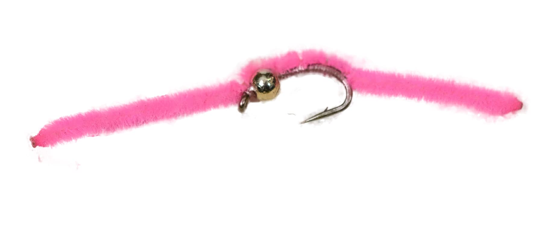 Region Fishing Tungsten Bead Head San Juan Worm on pink size 14 for productive river nymphing
