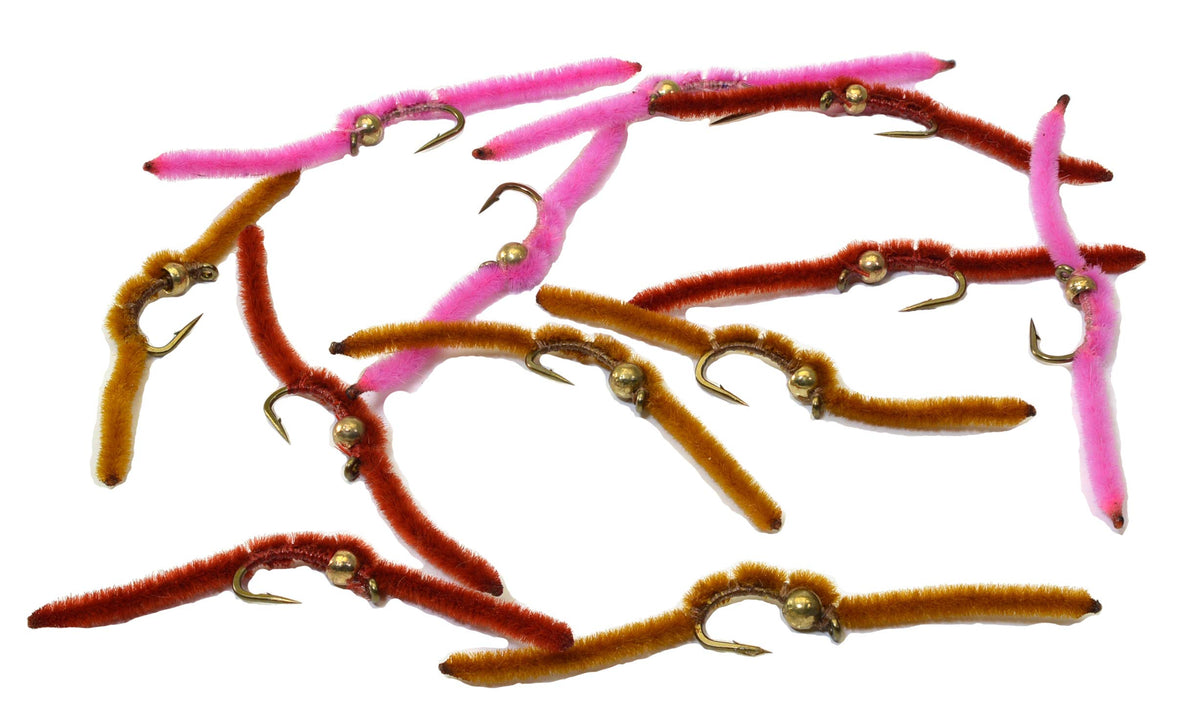 Region Fishing Tungsten Bead Head San Juan Worm on Mustad hook for deeper presentation.