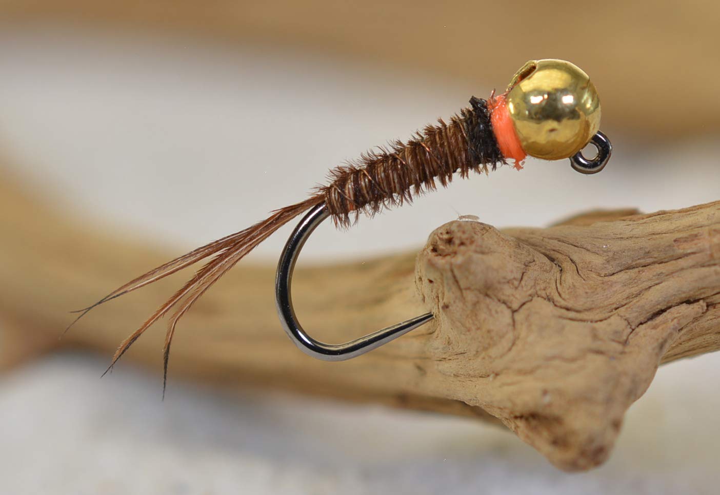 Region Fishing tungsten bead hot spot pheasant tail jig fly ideal for Euro Nymphing efficiency