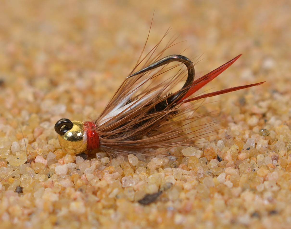 Region Fishing tungsten jigged Prince Nymph on Hanak hook enhances depth control and snag resistance.