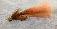Region Fishing tungsten jig head brown fourteen delivers lifelike tail action in fast currents.
