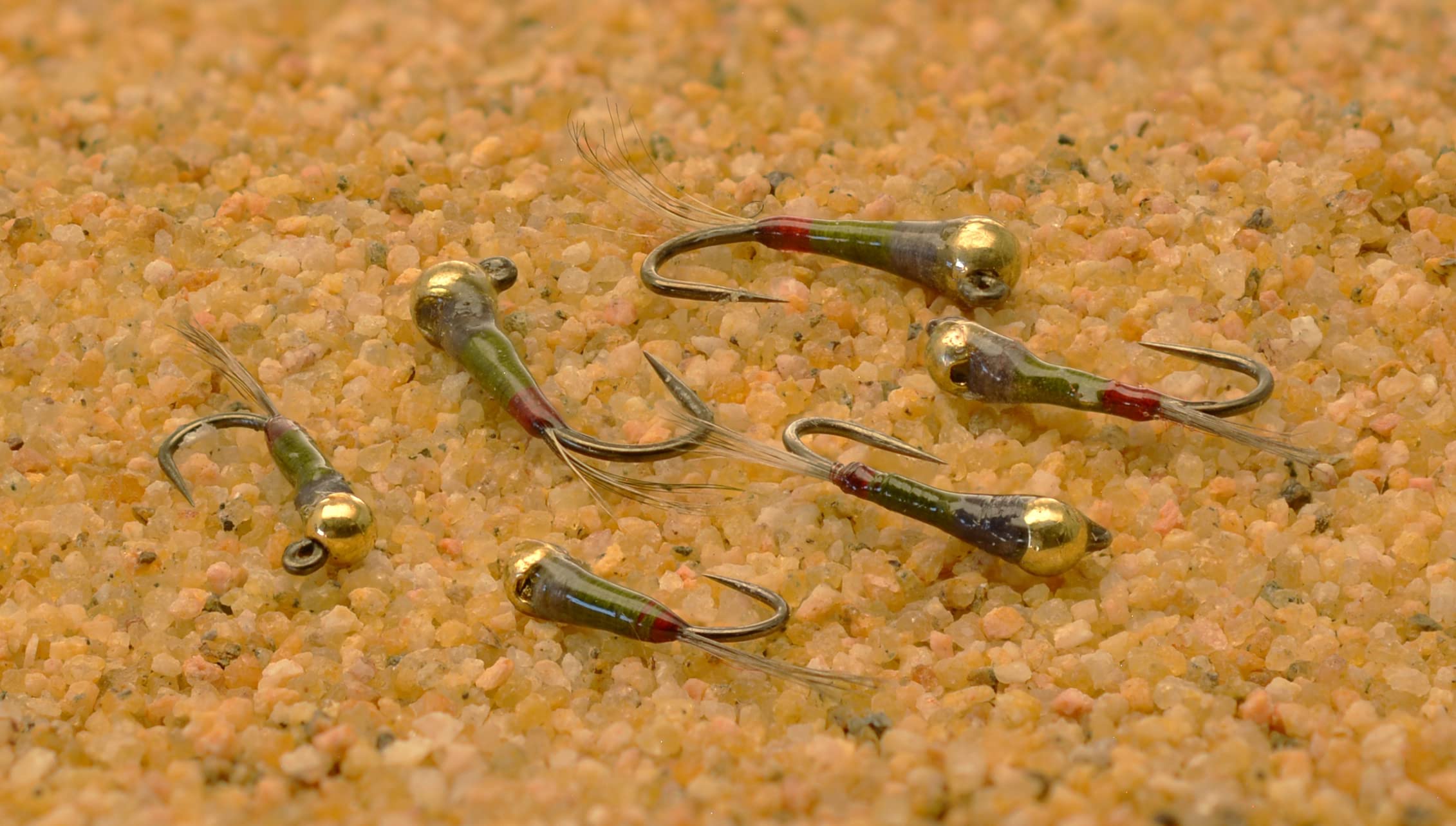 Region Fishing Tungsten Olive Hot Spot Perdigon jig hook reduces snags and improves hookups.
