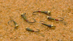 Region Fishing Tungsten Olive Hot Spot Perdigon jig hook reduces snags and improves hookups.