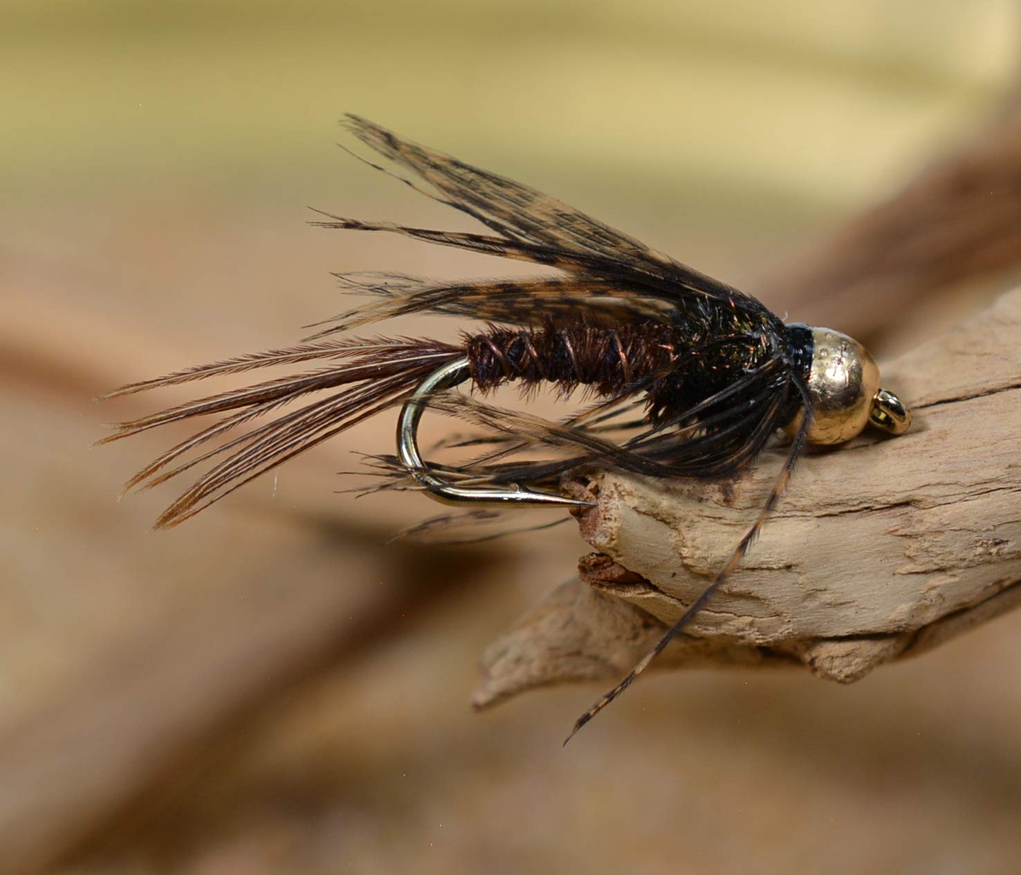 Region Fishing Pheasant Tail Nymph Fly with Soft Hackle on Mustad Signature Hooks – Size #12, 1 Dozen