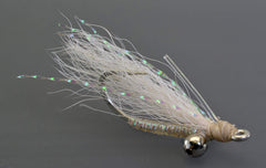 Region Fishing Crazy Charlie bonefish fly in white designed for stealthy flats casting
