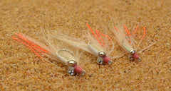 Region Fishing Gotcha Bonefish Fly with orange-tipped sili-legs for attracting redfish or permit